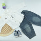 Stylish Boys Casual 3 Piece Outfit Set with Corduroy Jacket | Denim Pants | Cotton T-Shirt