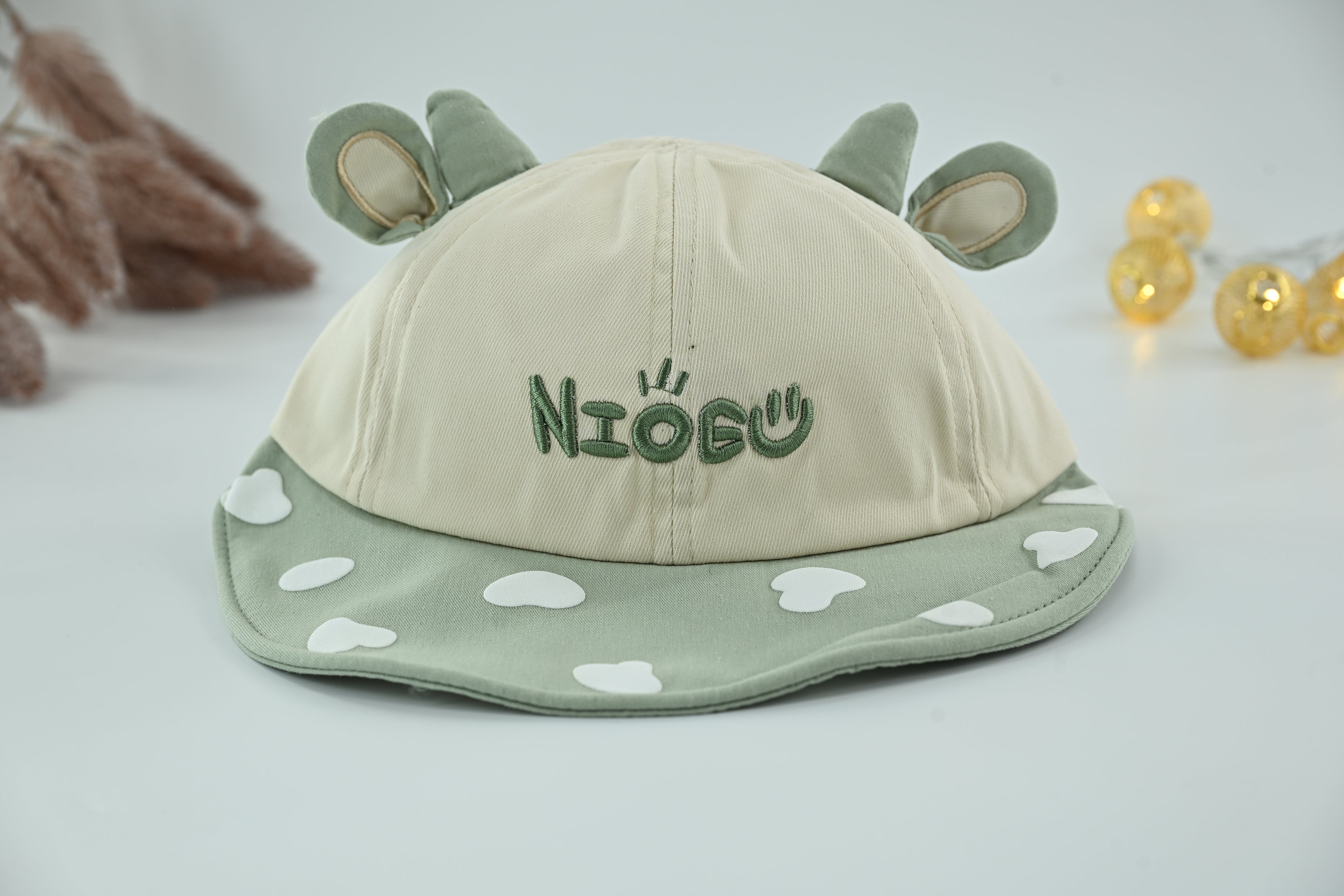 Forest Cloud Cotton Kids Cap – Sage Green