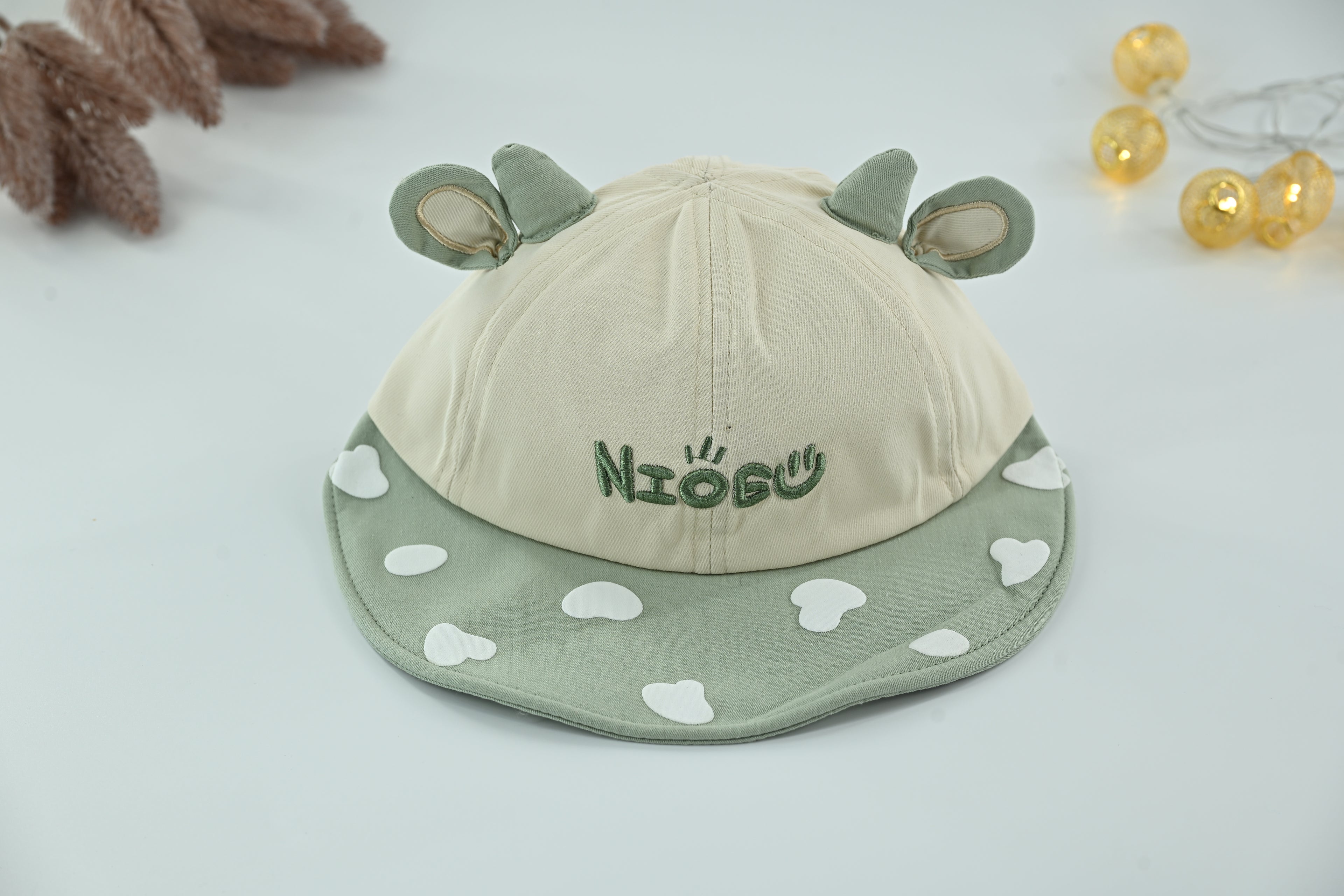 Forest Cloud Cotton Kids Cap – Sage Green
