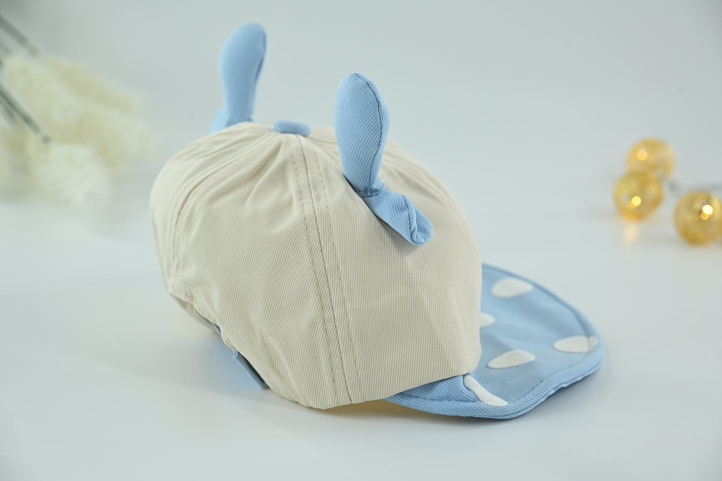 Sky Smile Cotton 3D Cap – Blue