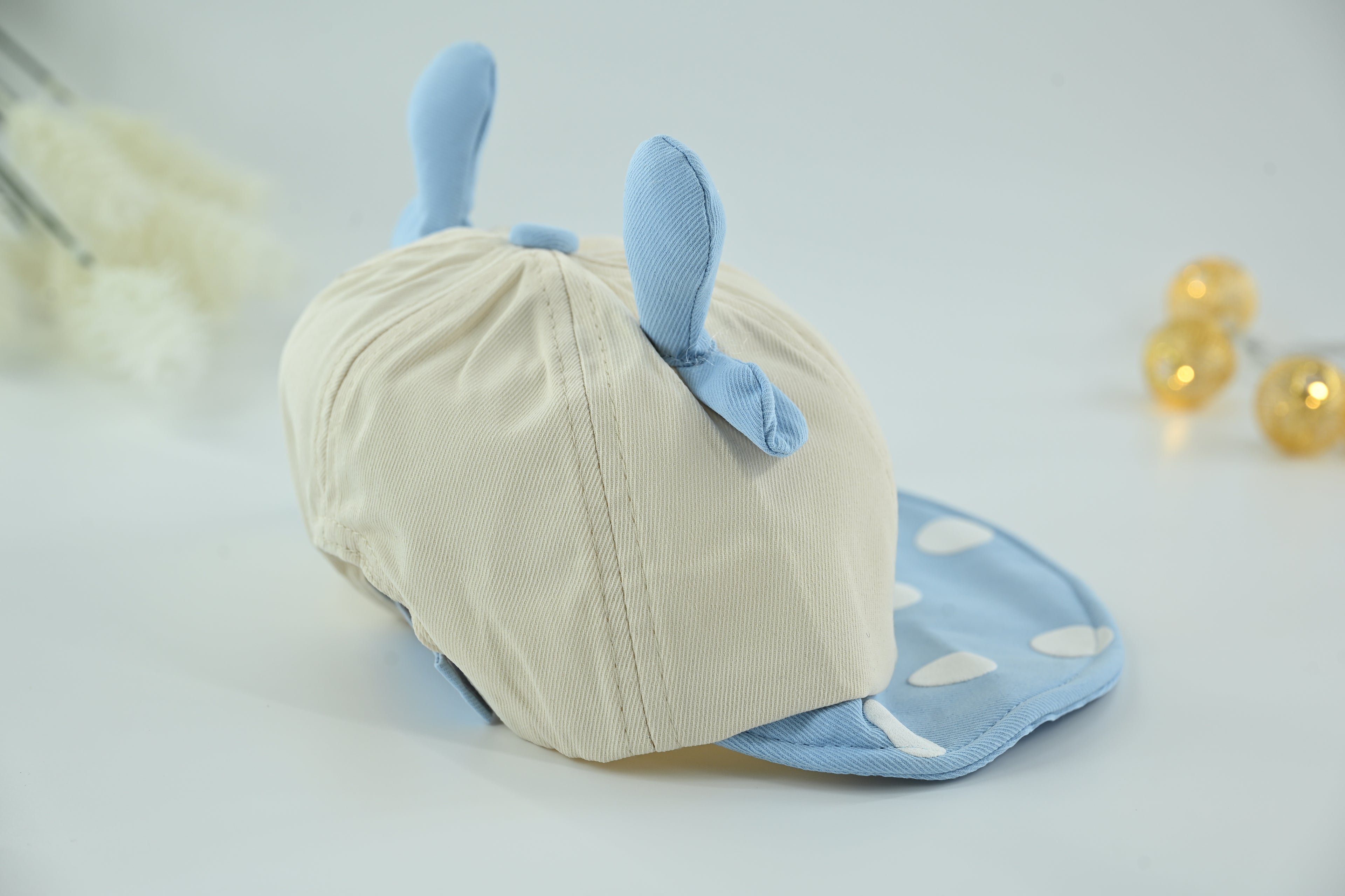 Sky Smile Cotton 3D Cap – Blue