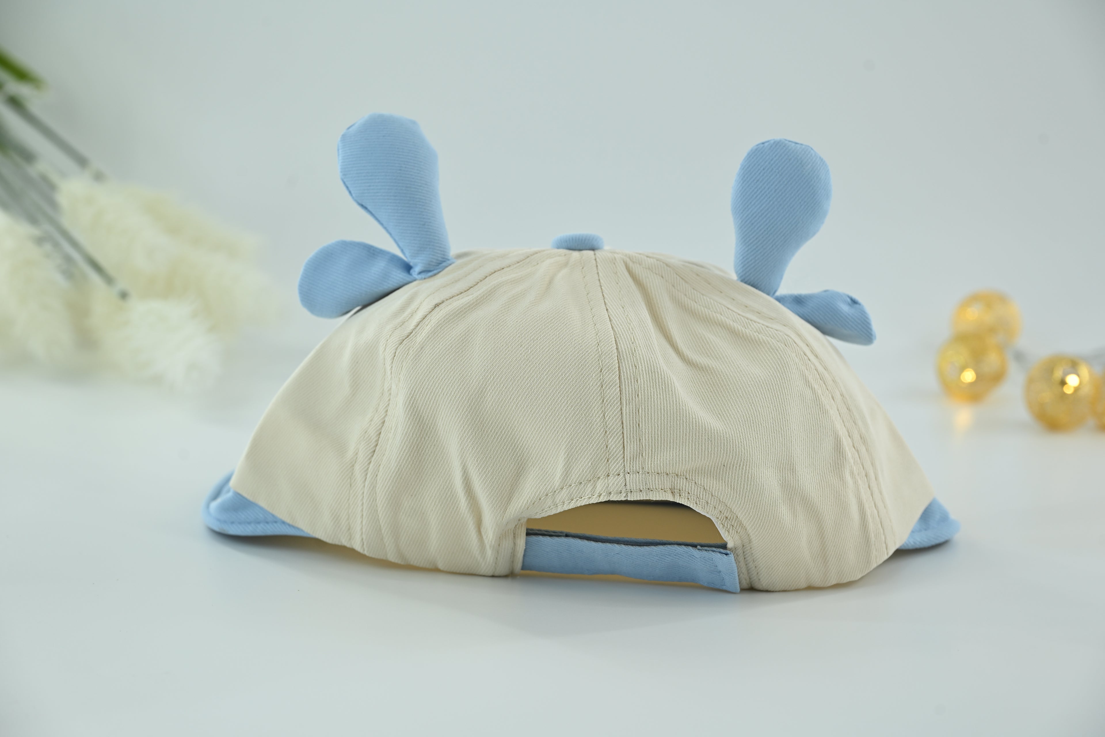 Sky Smile Cotton 3D Cap – Blue