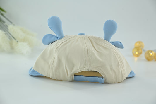 Sky Smile Cotton 3D Cap – Blue