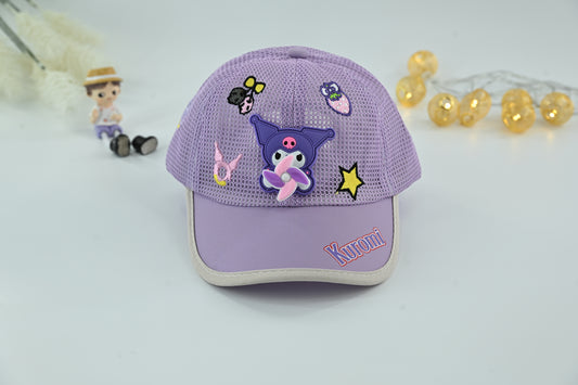 Kuromi Mesh Summer Kids Cap – Lavender