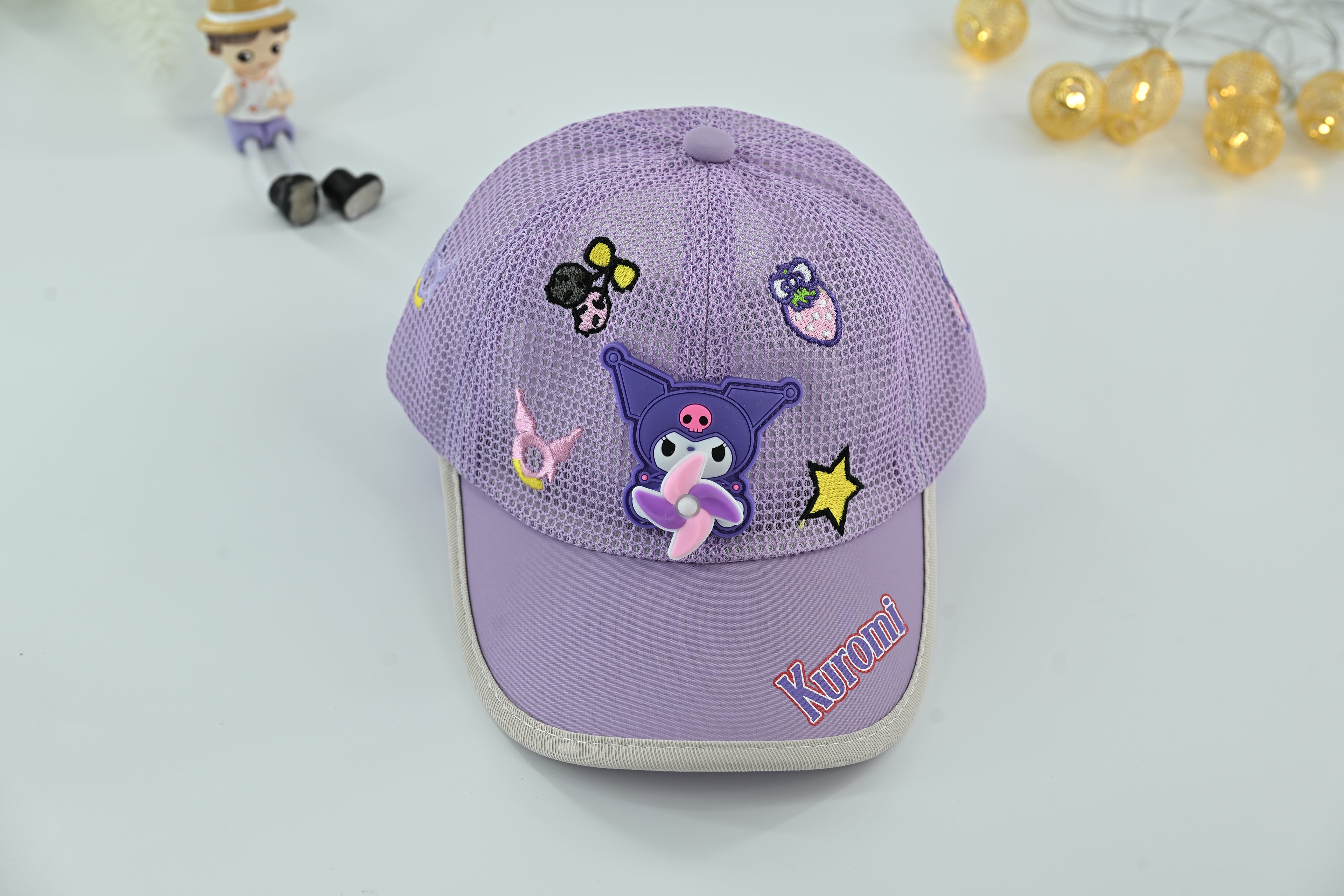 Kuromi Mesh Summer Kids Cap – Lavender