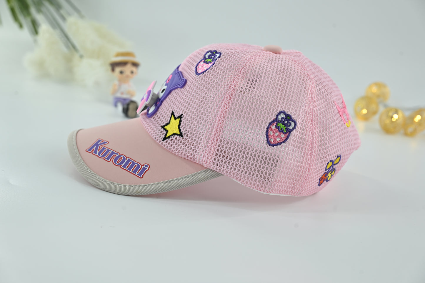 Girls Kuromi Cartoon Mesh Cap
