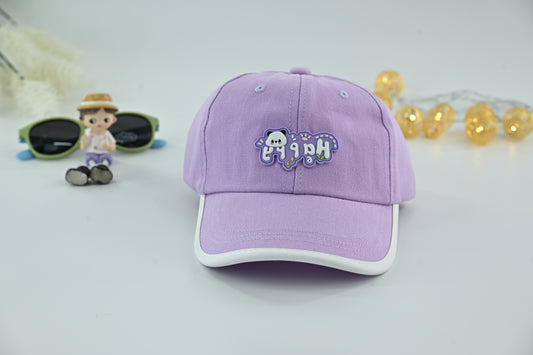 Kids Purple Cartoon Bear Cap