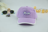 Kids Purple Cartoon Bear Cap