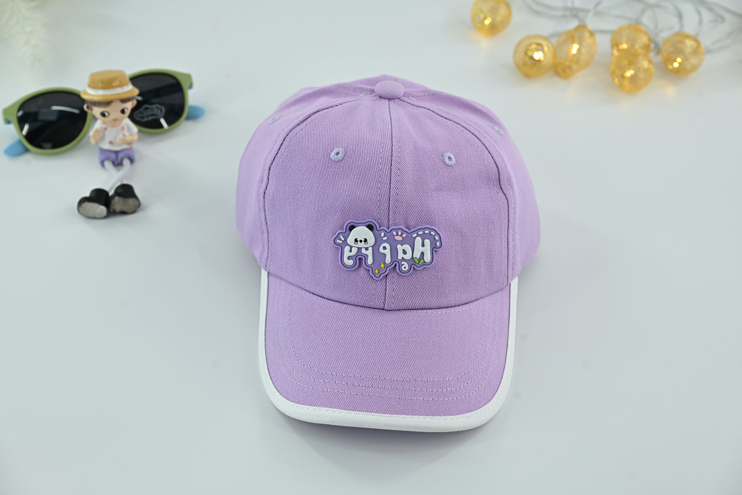 Kids Purple Cartoon Bear Cap