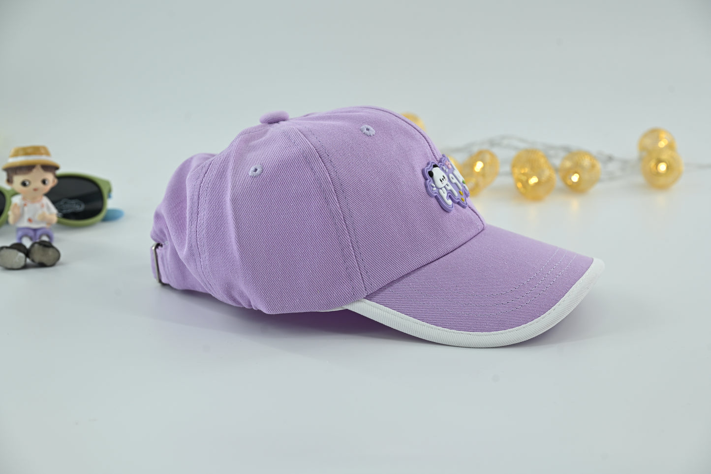 Kids Purple Cartoon Bear Cap