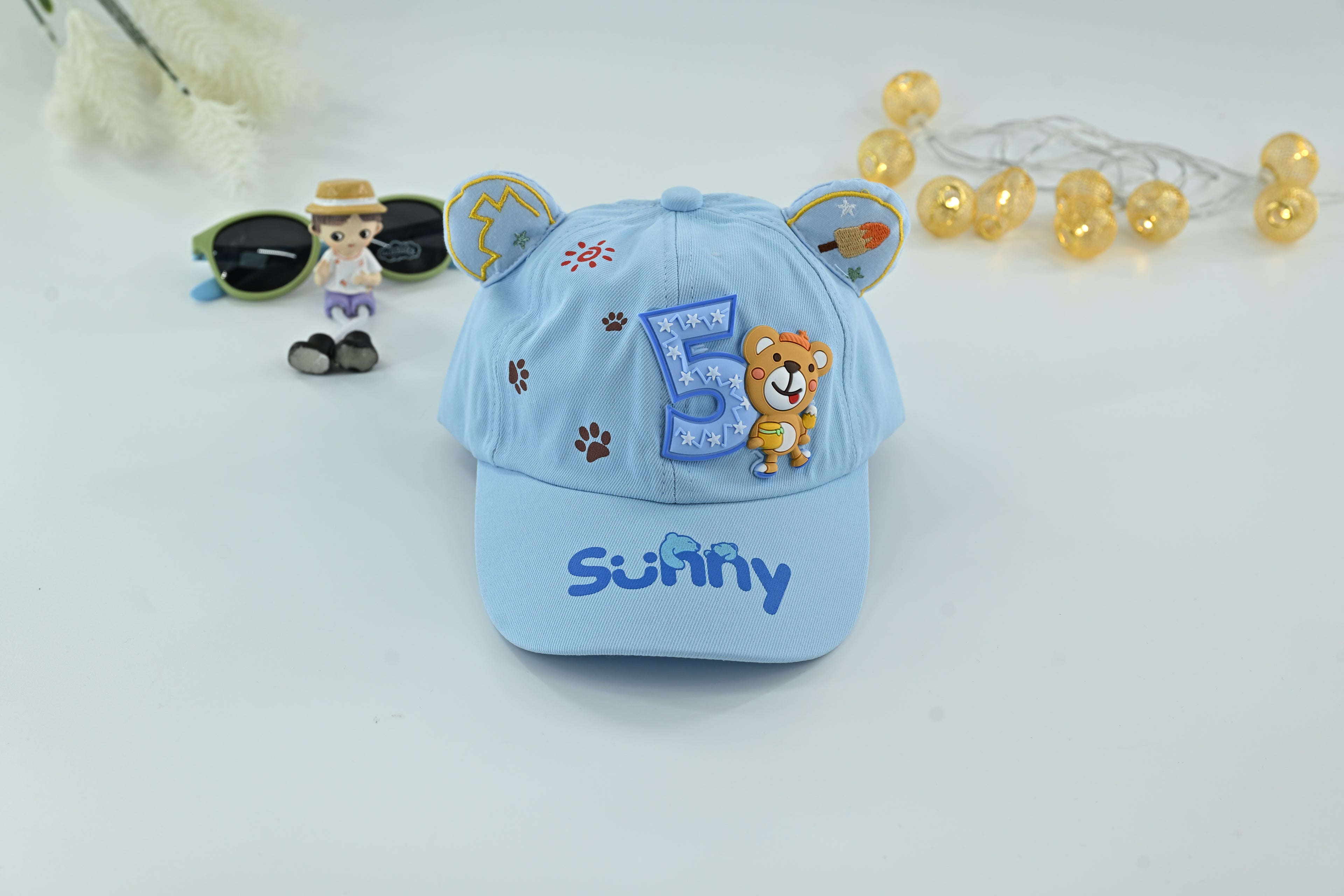 Blue Paw Cotton Kids Cap – Playful Edition