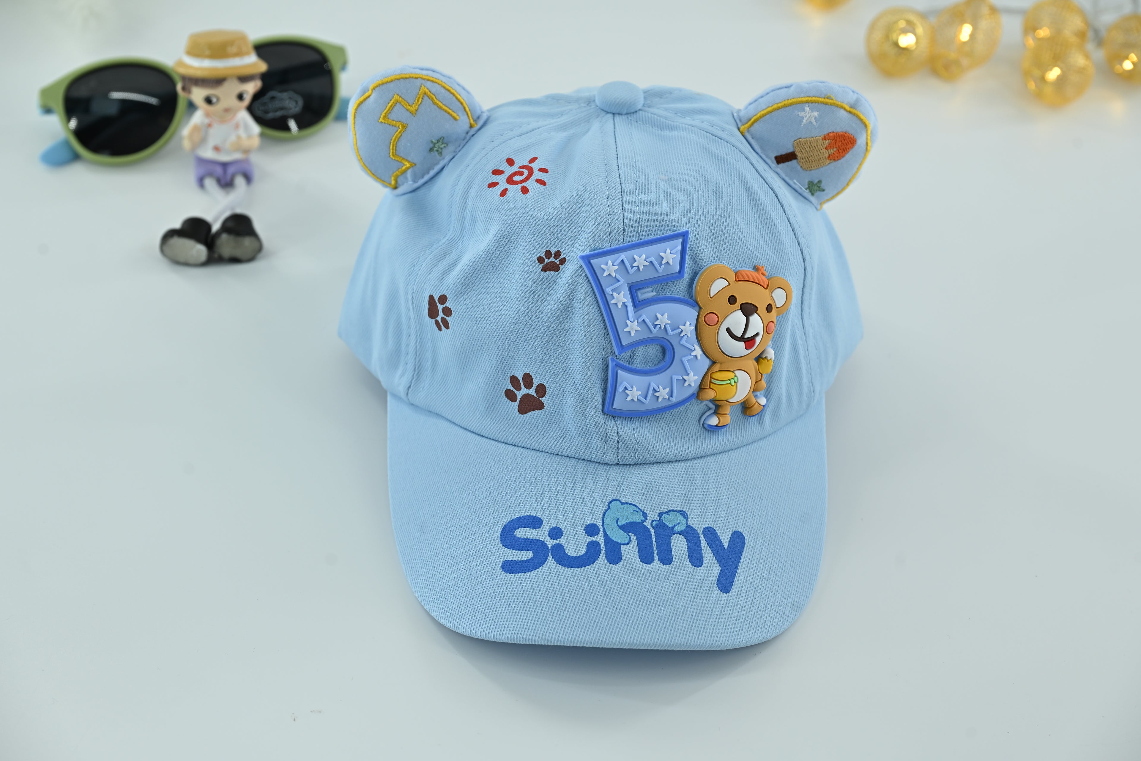 Blue Paw Cotton Kids Cap – Playful Edition