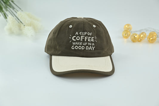 Kids Coffee Quote Cotton Baseball Cap