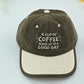 Kids Coffee Quote Cotton Baseball Cap