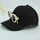 Classic Check Kids Cap with Round Sunglasses – 2 Piece Set