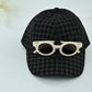 Classic Check Kids Cap with Round Sunglasses – 2 Piece Set