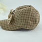 Classic Brown  Check Kids Cap with Round Sunglasses – 2 Piece Set