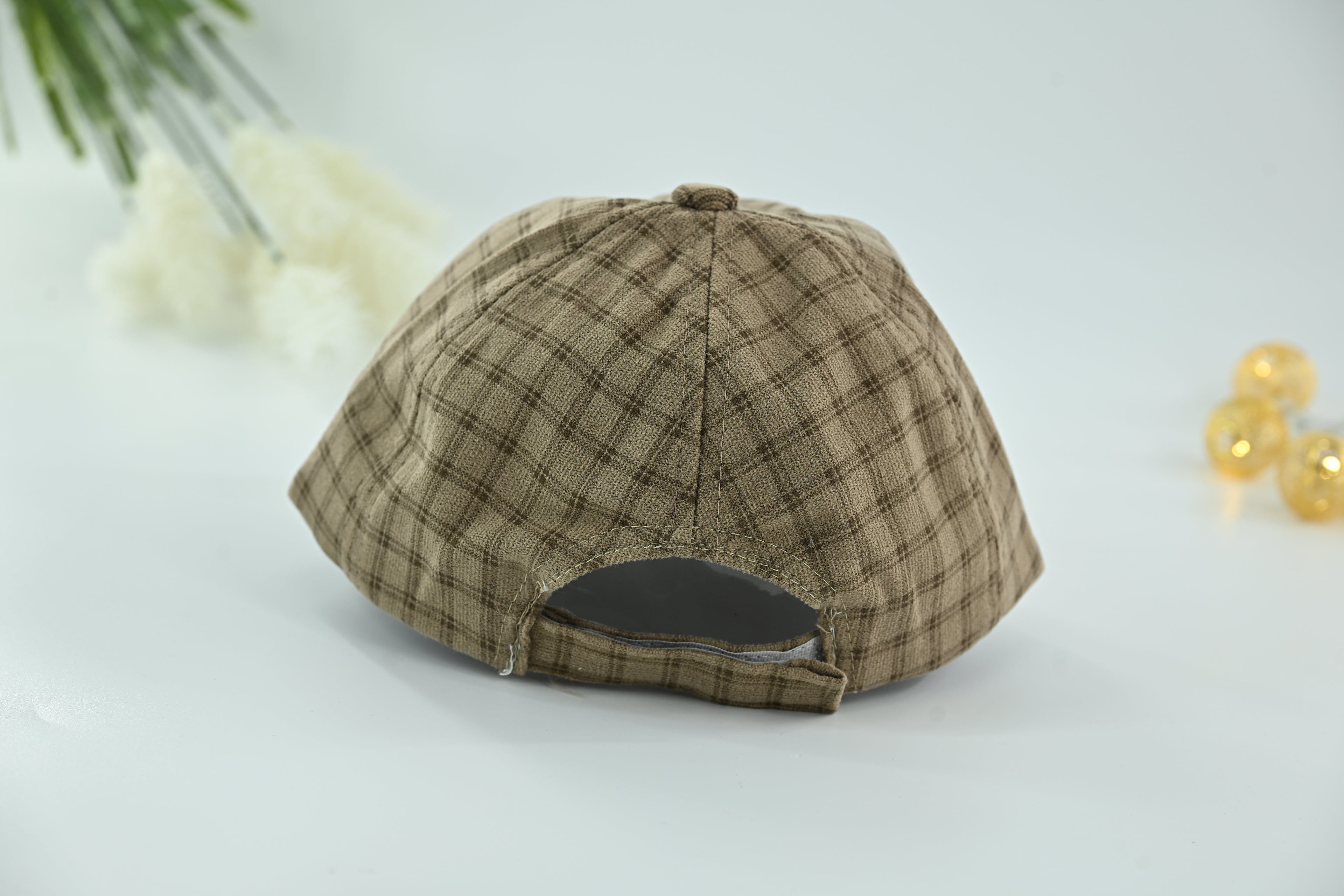 Classic Brown  Check Kids Cap with Round Sunglasses – 2 Piece Set