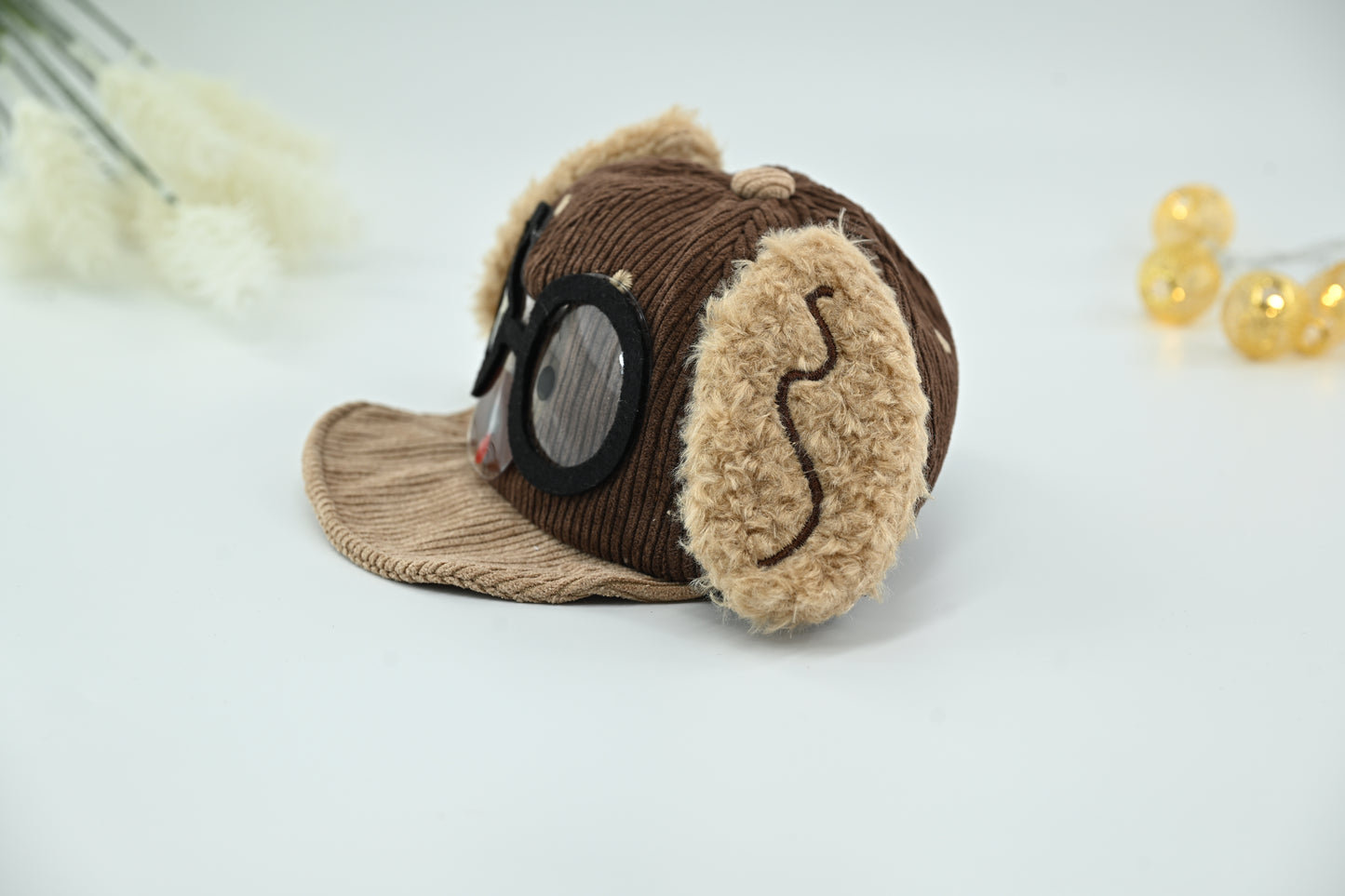 Kids Cute Puppy Corduroy Cap with Ears