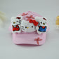 Kids Pink Hello Kitty Plush Bow Cap