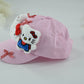 Kids Pink Hello Kitty Plush Bow Cap
