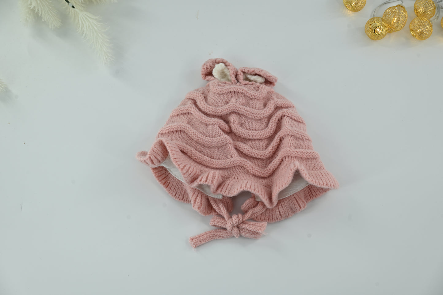 Baby Bunny Ear Knitted Bonnet Hat