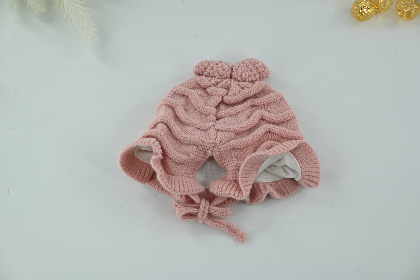 Baby Bunny Ear Knitted Bonnet Hat