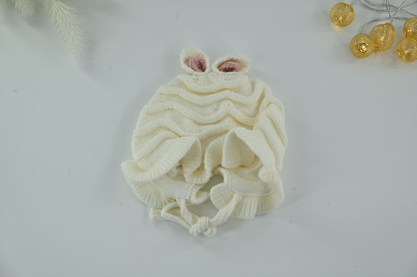 Baby Bunny Ear Knitted Bonnet Hat