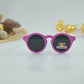 Kids Orange Polarized Round Sunglasses