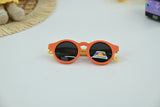 Kids Orange Polarized Round Sunglasses