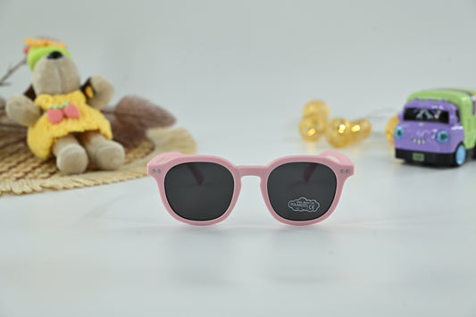 Kids Black Polarized Round Sunglasses