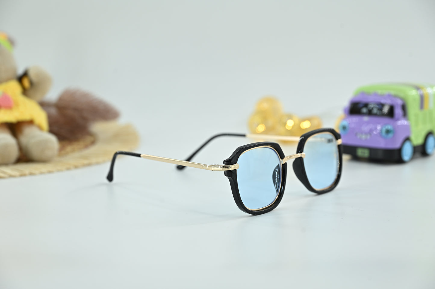 Kids Square Black Frame Sunglasses