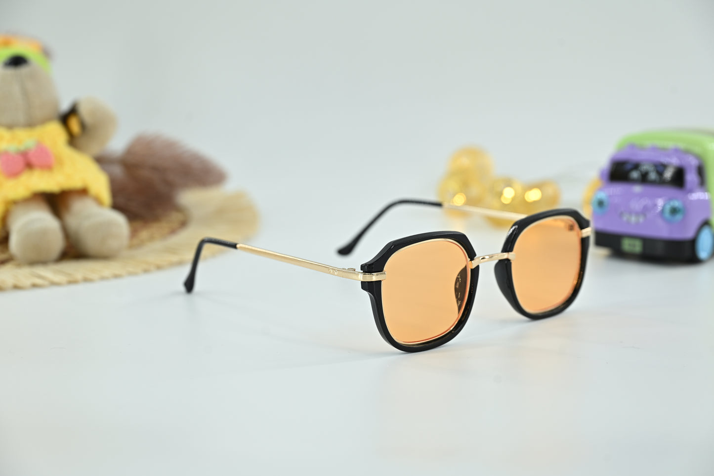 Kids Square Black Frame Sunglasses