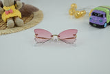 Kids Butterfly Rhinestone Pink Sunglasses