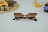 Kids Butterfly  shape Rhinestone Brown Sunglasses