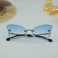 Kids Butterfly Shape Rhinestone Sunglasses