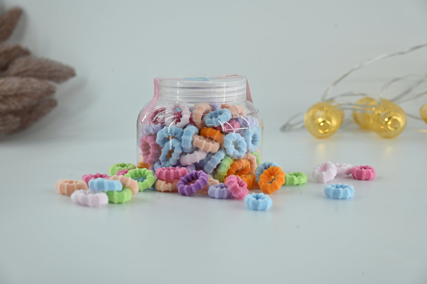 Girls Colorful Mini Hair Scrunchies Set