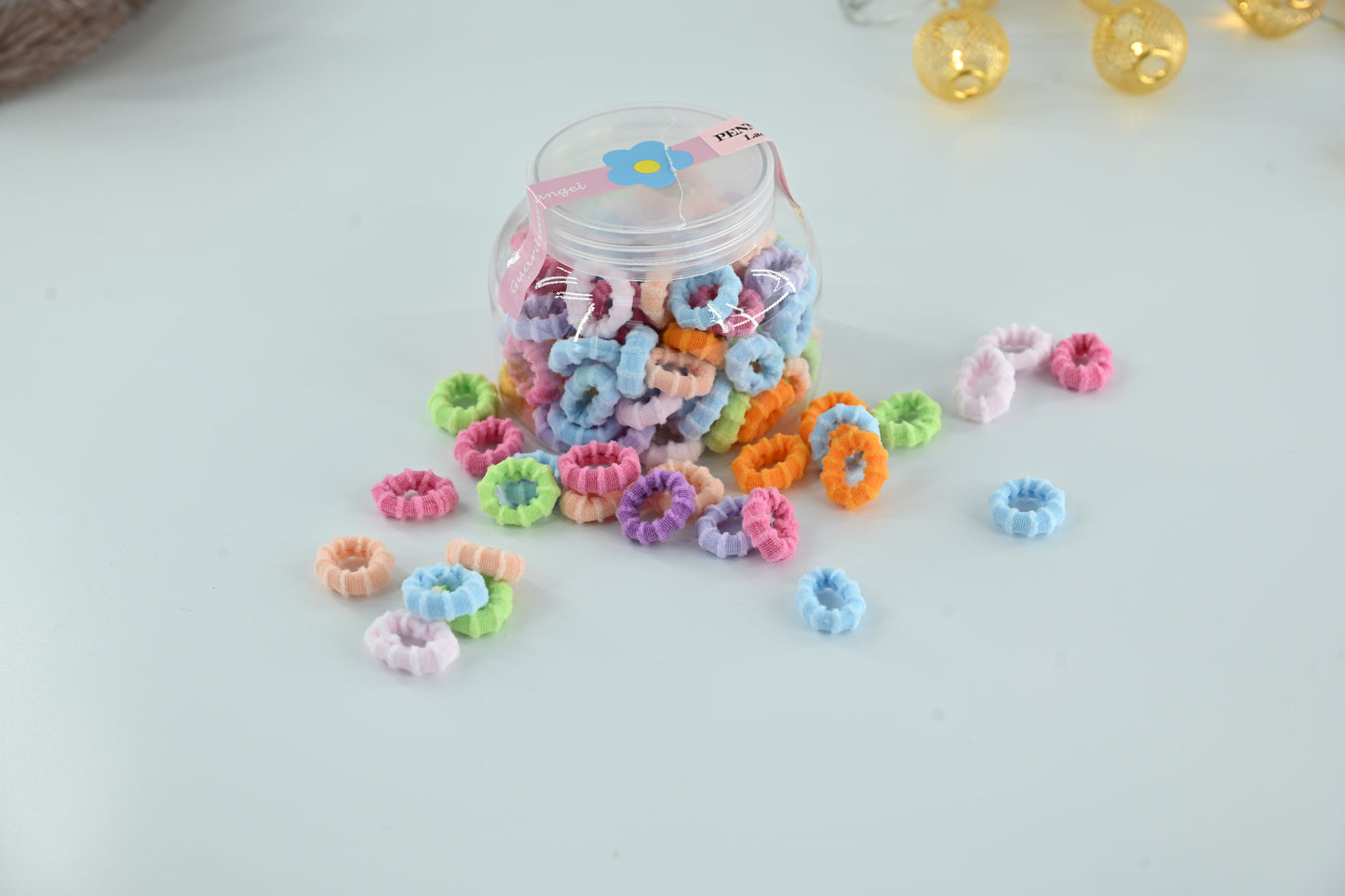 Girls Colorful Mini Hair Scrunchies Set