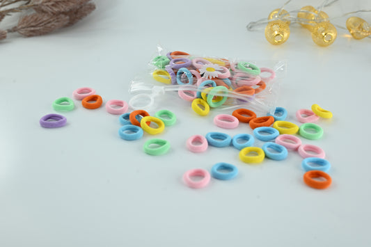 Girls Colorful Mini Elastic Hair Bands Set