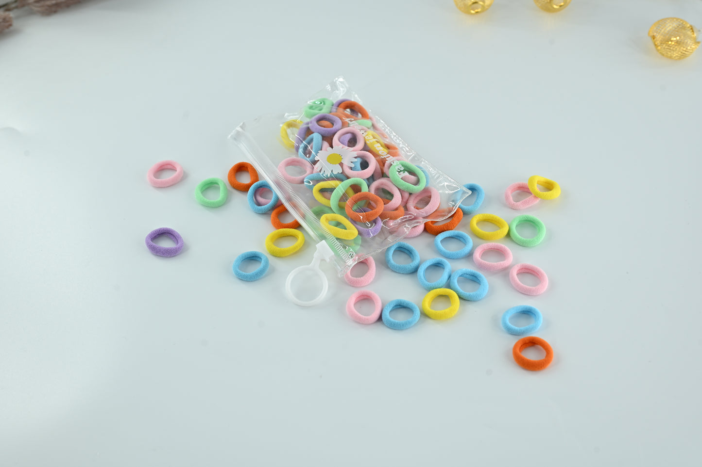 Girls Colorful Mini Elastic Hair Bands Set