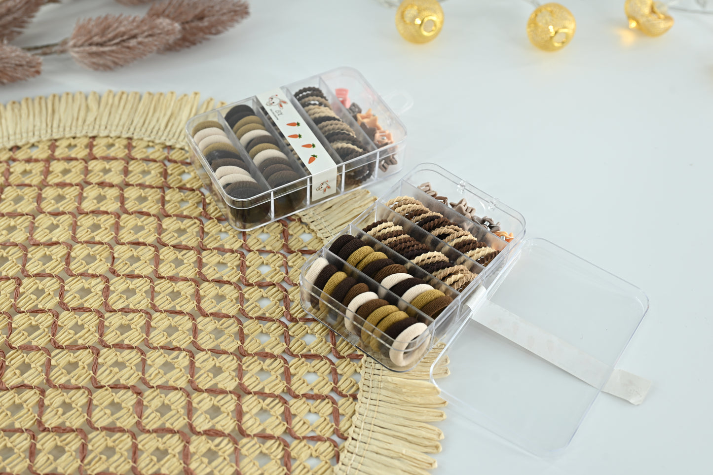 Neutral Earth Tones Soft Elastic Hair Ties Set