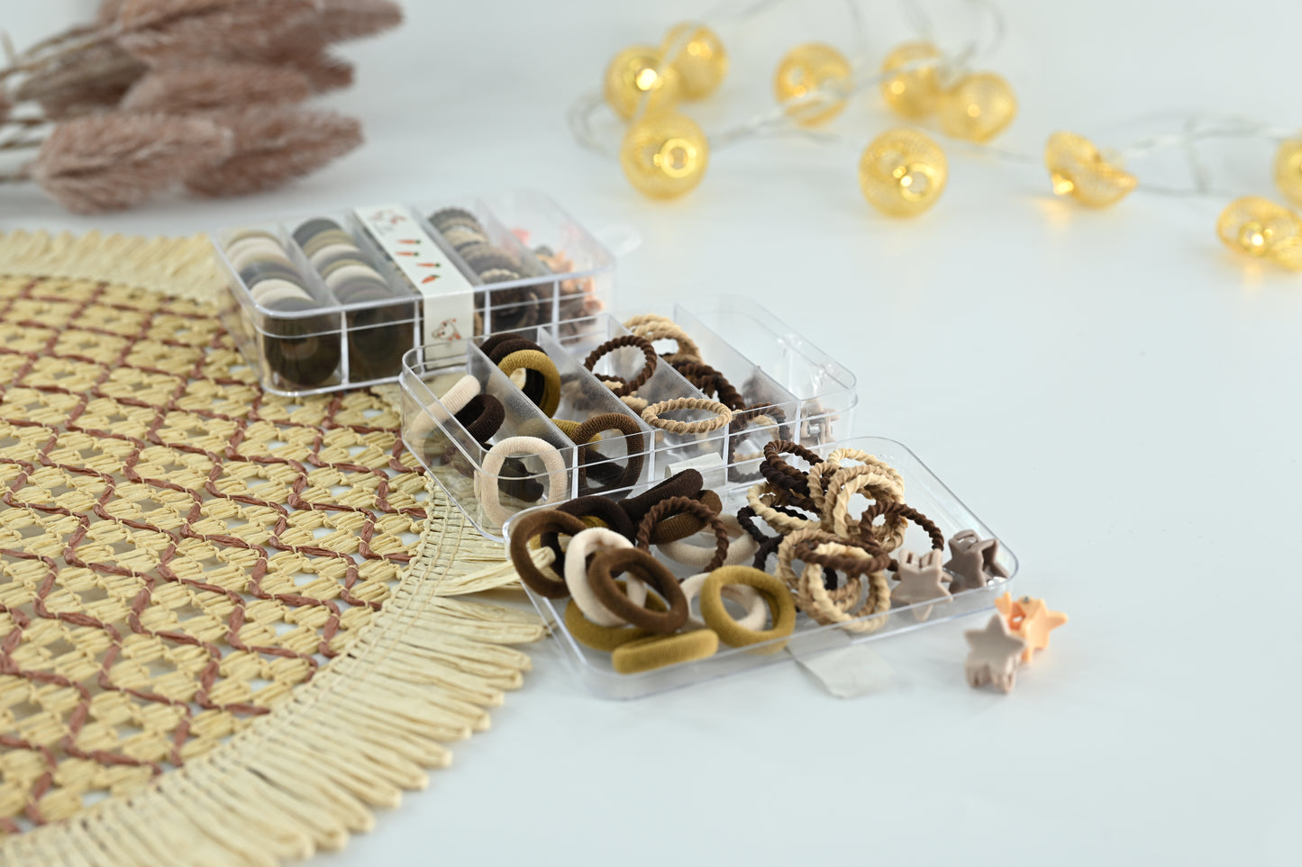 Neutral Earth Tones Soft Elastic Hair Ties Set
