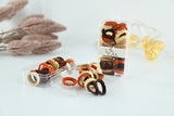 Autumn Harvest Textured Scallop Hair Ties Set
