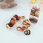 Autumn Harvest Textured Scallop Hair Ties Set