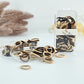 Classic Neutrals Textured Scallop Hair Ties Set
