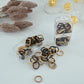 Classic Neutrals Textured Scallop Hair Ties Set