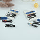 Denim Vibes & Bunny Ears Hair Clip Set 3 pieces in one pack