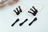 Matte Midnight Black Slim Sectioning Clips 3 Pieces in one Pack  Set