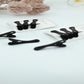 Matte Midnight Black Slim Sectioning Clips 3 Pieces in one Pack  Set