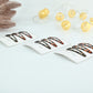 Classic Tortoiseshell Pattern Snap Clips 3 pieces in 1 pack  Set